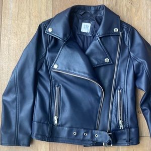 Girls small faux leather jacket